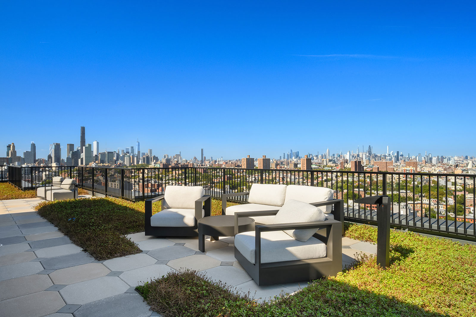 Rooftop terrace with Brooklyn skyline views at AtlanticBK